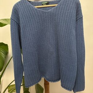 J. Crew Deep Blue Cotton Knit